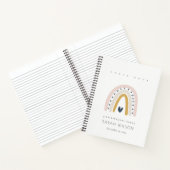 ELEGANT BLUE BLUSH RAINBOW HEART KIDS BIRTHDAY NOTITIEBOEK (Binnen)