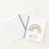 ELEGANT BLUE BLUSH RAINBOW STAR BABY SHOWER NOTITIEBOEK (Binnen)