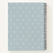 ELEGANT BLUE BLUSH RAINBOW STAR KIDS BIRTHDAY NOTITIEBOEK (Achterkant)