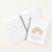 ELEGANT BLUE BLUSH RAINBOW STAR KIDS BIRTHDAY NOTITIEBOEK (Binnen)