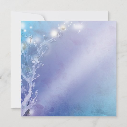 Elegant Blue Blush Wedding Save the Date Kaart (Achterkant)