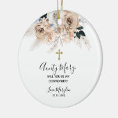 Elegant Blue Boho Floral... ben je mijn god Keramisch Ornament (Links)