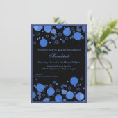 Elegant Blue Bokeh Lights Hanukkah Celebration Kaart (Staand voorkant)