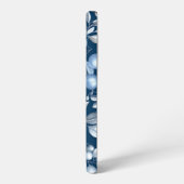Elegant Blue Botanical Floral Pattern Samsung Galaxy Hoesje (Linkerkant)