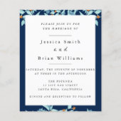 Elegant Blue Botanical Wedding Flyer (Voorkant)