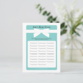 Elegant Blue Bow ABC's Baby shower Game Uitnodiging Briefkaart (Staand voorkant)