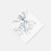 Elegant Blue Bow Baby Baby shower Servet (Hoek)