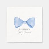 Elegant Blue Bow Baby shower Servet (Voorkant)
