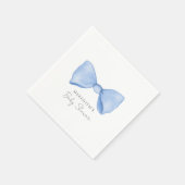 Elegant Blue Bow Baby shower Servet (Hoek)