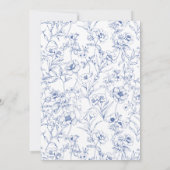 Elegant Blue Bow Boy Baby shower Kaart (Achterkant)