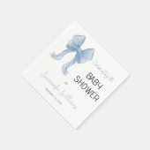 Elegant Blue Bow Boy Baby shower Servet (Hoek)