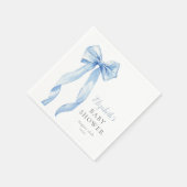 Elegant Blue Bow Boy Baby shower Servet (Hoek)