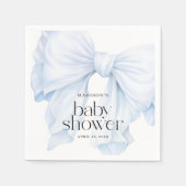 Elegant Blue Bow Boy Baby shower Servet (Voorkant)