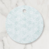 Elegant Blue Bow Engagement Party Invitation Bedankjes Labels (Achterkant)