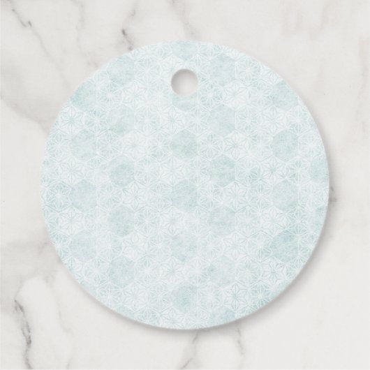 Elegant Blue Bow Engagement Party Invitation Bedankjes Labels (Achterkant)