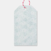 Elegant Blue Bow Engagement Party Invitation Cadeaulabel (Achterkant)