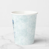 Elegant Blue Bow Engagement Party Invitation Papieren Bekers (Links)