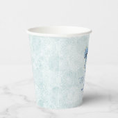 Elegant Blue Bow Engagement Party Invitation Papieren Bekers (Rechts)