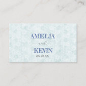 Elegant Blue Bow Engagement Party Invitation Plaatskaartje (Achterkant)