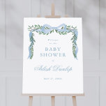 Elegant Blue Bow Green Boy Baby shower Welkom Poster<br><div class="desc">Elegante Blue Bow Greenery Boy Baby shower Welkom Poster. Klik op de knop Personaliseren/bewerken met ontwerpgereedschap om dit ontwerp aan te passen met uw evenementgegevens.</div>