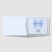 Elegant Blue Bow It's a Boy Baby Shower Silver Gastenboek (Volledig)