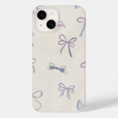 Elegant Blue Bow Pattern Case-Mate iPhone Case (Achterkant)
