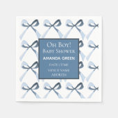 Elegant Blue Bows Baby shower Servet (Voorkant)