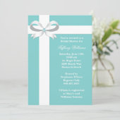 Elegant Blue Bridal Shower Kaart (Staand voorkant)