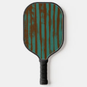 Elegant blue &brown abstract modern pattern pickleball paddle (Voorkant)