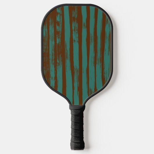 Elegant blue &brown abstract modern pattern pickleball paddle (Voorkant)