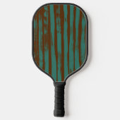 Elegant blue &brown abstract modern pattern pickleball paddle (Achterkant)