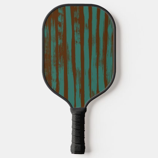Elegant blue &brown abstract modern pattern pickleball paddle (Achterkant)