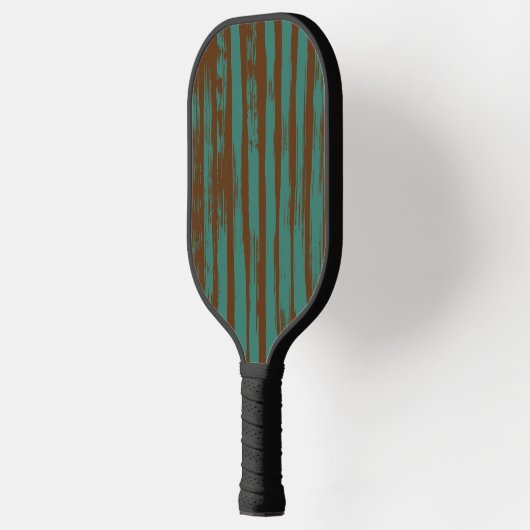 Elegant blue &brown abstract modern pattern pickleball paddle (Links)