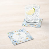 Elegant Blue Bubbly Brunch Bridal Shower Kartonnen Onderzetters (Insitu)