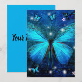 Elegant Blue Butterfly (Voorkant / Achterkant)