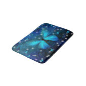 Elegant Blue Butterfly Badmat (Gekanteld)