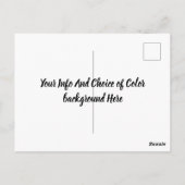 Elegant Blue Butterfly Briefkaart (Achterkant)