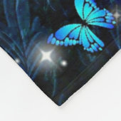 Elegant Blue Butterfly Fleece Deken (Hoek)