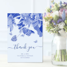 Elegant Blue Butterfly Flowers Wedding