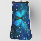 Elegant Blue Butterfly Golfheadcover (Draai 90)