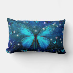 Elegant Blue Butterfly Kussen