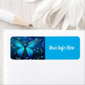 Elegant Blue Butterfly Label (Insitu)