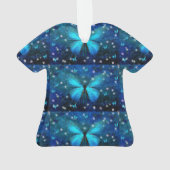 Elegant Blue Butterfly Ornament (achterkant)