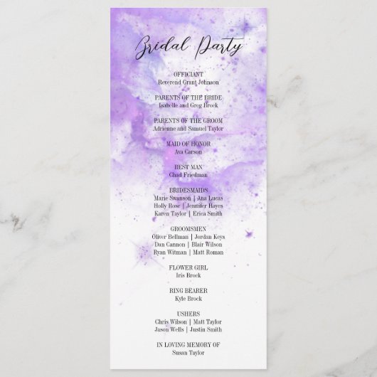 Elegant Blue Butterfly Rustic Waterverf Wedding Menu (Achterkant)