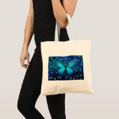 Elegant Blue Butterfly Tote Bag (Voorkant (product))