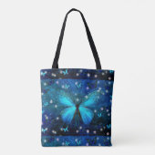 Elegant Blue Butterfly Tote Bag (Achterkant)