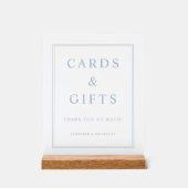 Elegant Blue Cards And Gifts Wedding Acryl Bord (Voorkant)