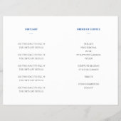 Elegant Blue Celebration of Life Memorial Programm Flyer (Achterkant)