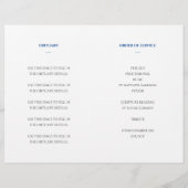 Elegant Blue Celebration of Life Memorial Programm Flyer (Achterkant)