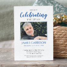 Elegant Blue Celebration of Life Photo